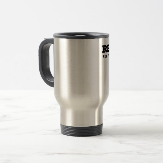 Zurückgezogen sehen Sie Sie am Strand Reisebecher (Vorderseite Links)