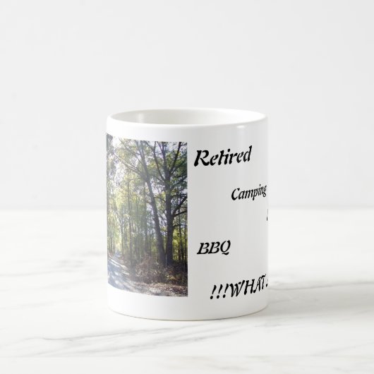 Zurückgezogen, Straßenreise, Camping, Fischen, Kaffeetasse (Mittel)