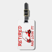 Zurückgezogen u. Lovin es Gepäckanhänger (Vorderseite vertikal)