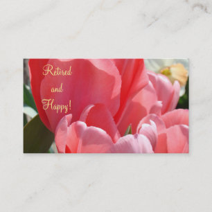 Zurückgezogen und glücklich! Visitenkarten rosa Visitenkarte