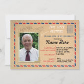 Zurückgezogene die Ruhestands-Foto-Postpostkarte Einladung (Vorderseite)