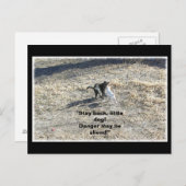 Zurückgezogene kleine Postkarte bleibe (Vorne/Hinten)