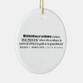 Zurückhalten des Beweis Brady V Maryland Keramikornament (Rechts)