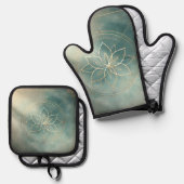Zurückkehrend Ofenhandschuh & Topflappen-Set (Vorderseite/Rückseite)