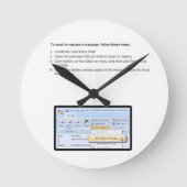 zurückrufen runde wanduhr (Vorderseite)