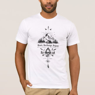 Zurücksetzen. Wiederaufladen. Wiederholen. T-Shirt