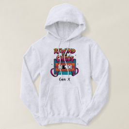 Zurückspulen Sie das Chaos Gen X Retro Kassettenba Hoodie