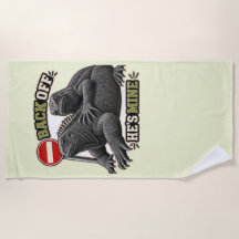 Zurücktreten Sie, sie gehört mir Iguana-Paar Stran