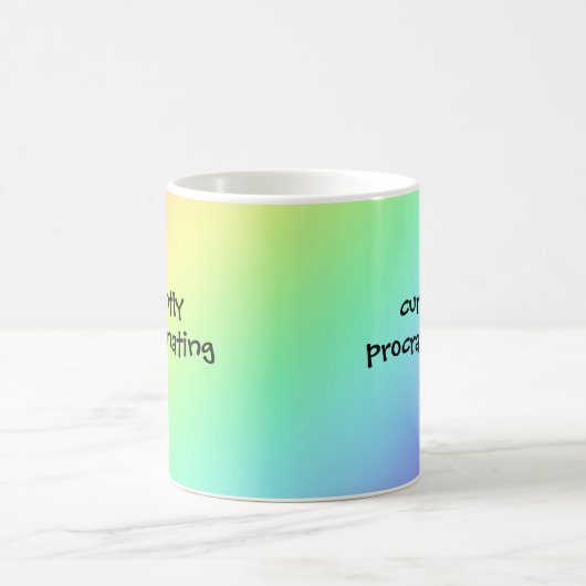 Zurzeit mit Rainbow-Funny Mug aufschieben Kaffeetasse (Mittel)