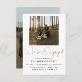 Zurzeit sind wir Verlobt 2-Foto Einladung (Vorne/Hinten)