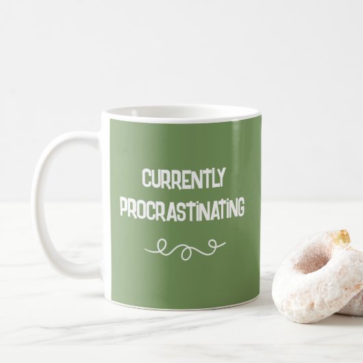 Zurzeit verzögert das Aufschieben der Grünen Tasse (Mit Donut)