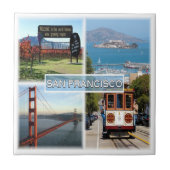 zUS0028 SAN FRANCISCO, Mosaic, California, Fliese (Vorderseite)