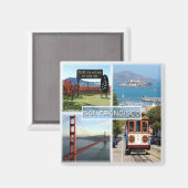 zUS0028 SAN FRANCISCO, Mosaik, Kalifornien, Kühlsc Magnet (Vorderseite/Rückseite)
