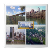 zUS019 WEST VIRGINIA, Mosaik, Amerika, Fliese (Vorderseite)