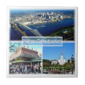 zUS023 NEW ORLEANS, Mosaik, Louisiana, Fliese (Vorderseite)