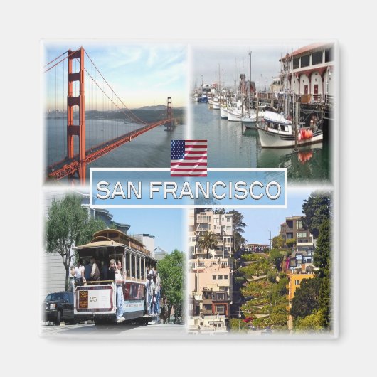 zUS029 SAN FRANCISCO, Mosaik, Kalifornien, Kühlsch Magnet (Vorne)