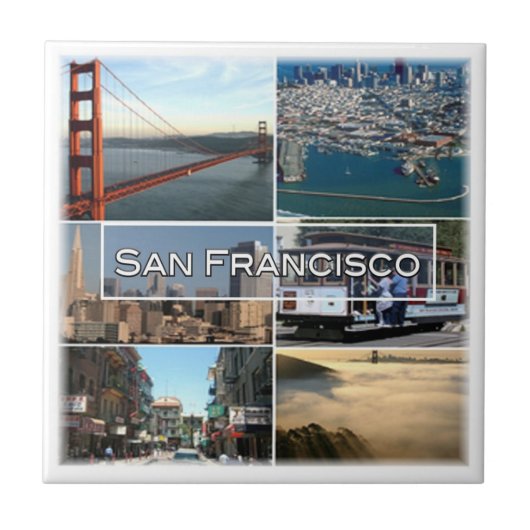 zUS033 SAN FRANCISCO, Mosaik, Kalifornien, Fliese (Vorderseite)