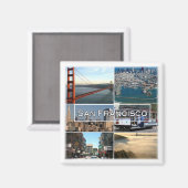 zUS033 SAN FRANCISCO, Mosaik, Kalifornien, Kühlsch Magnet (Vorderseite/Rückseite)