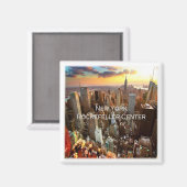 zUS034 ROCKEFELLER CENTER, New York, Kühlschrank Magnet (Vorderseite/Rückseite)