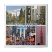 zUS035 NEW YORK, Mosaik, Amerika, Fliese (Vorderseite)