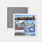zUS036 NEW YORK, Mosaik, Amerika, Kühlschrank Magnet (Vorderseite/Rückseite)