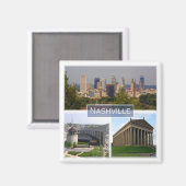 zUS037 NASHVILLE, Tennessee, Mosaik, Kühlschrank Magnet (Vorderseite/Rückseite)