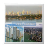 zUS038 MIAMI, FLORIDA, Mosaik, Amerika, Fliese (Vorderseite)