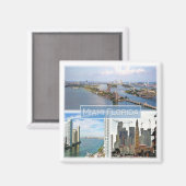 zUS039 MIAMI, FLORIDA, Mosaik, Amerika, Kühlschran Magnet (Vorderseite/Rückseite)