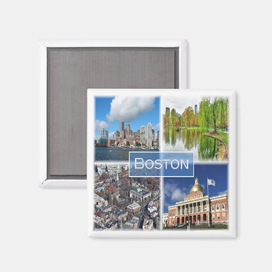 zUS041 BOSTON, Massachusetts, Amerika, Kühlschrank Magnet (Vorderseite/Rückseite)
