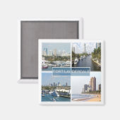 zUS044 MIAMI, FORT LAUDERDALE, Mosaik, Kühlschrank Magnet (Vorderseite/Rückseite)