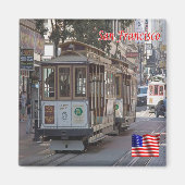 zUS062 SAN FRANCISCO, Kalifornien, Kabelwagen, Küh Magnet (Vorne)