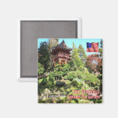 zUS064 SAN FRANCISCO, Japanischer Teegarten, Kühls Magnet (Vorderseite/Rückseite)