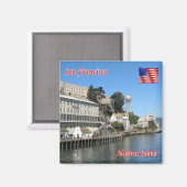 zUS082 SAN FRANCISCO, Alcatraz Island, Kühlschrank Magnet (Vorderseite/Rückseite)