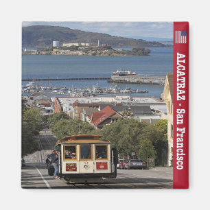 zUS083 SAN FRANCISCO, Alcatraz, Luftseilbahn, Kühl Magnet