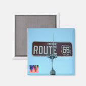 ZUS094 ROUTE 66 Historische Route 66, Amerika, Küh Magnet (Vorderseite/Rückseite)