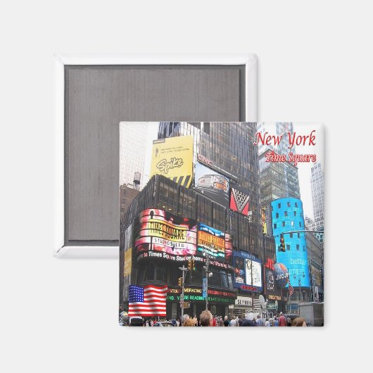 zUS095 NEW YORK CITY, Time Square, Amerika, Kühlsc Magnet (Vorderseite/Rückseite)