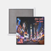 zUS096 NEW YORK CITY, Time Square by Night, Kühlsc Magnet (Vorderseite/Rückseite)