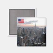zUS099 NEW YORK CITY, Panorama, Kühlschrank Magnet (Vorderseite/Rückseite)