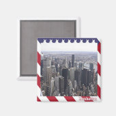 zUS105 MANHATTAN, New York City, Amerika, Kühlschr Magnet (Vorderseite/Rückseite)