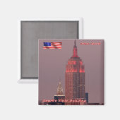 zUS108 EMPIRE STAATE GEBÄUDE, New York City, Kühls Magnet (Vorderseite/Rückseite)