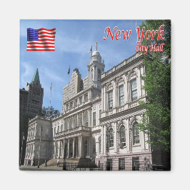 zUS111 NEW YORK CITY, City Hall, Amerika, Kühlschr Magnet