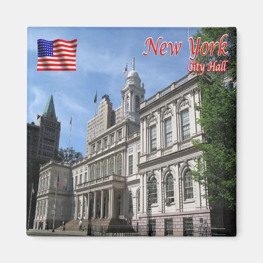 zUS111 NEW YORK CITY, City Hall, Amerika, Kühlschr Magnet (Vorne)