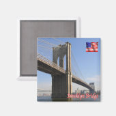 zUS112 BROOKLYN Bridge, New York City, Kühlschrank Magnet (Vorderseite/Rückseite)