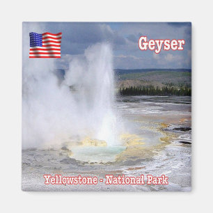 zUS123 YELLOWSTONE N.P. Geyser, Amerika, Kühlschra Magnet