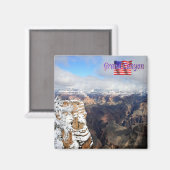 zUS146 GRAND CANYON with Snow, Arizona, Kühlschran Magnet (Vorderseite/Rückseite)
