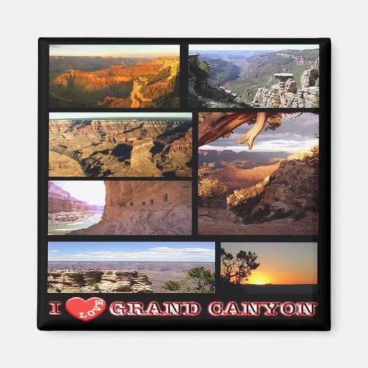 zUS148 GRAND CANYON I Liebe, Mosaik, Arizona, Kühl Magnet (Vorne)