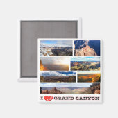 zUS150 GRAND CANYON I Liebe, Mosaik, Kühlschrank Magnet (Vorderseite/Rückseite)