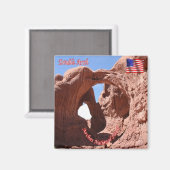 zUS161 ARCHES Nationalpark, Doppelbogen, Kühlschra Magnet (Vorderseite/Rückseite)