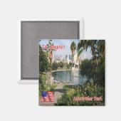 zUS168 LOS ANGELES, Mac Arthur Park, Kühlschrank Magnet (Vorderseite/Rückseite)