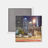 zUS174 LOS ANGELES, Downtown at Night, Kühlschrank Magnet (Vorderseite/Rückseite)